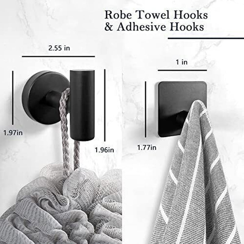 Bathroom Accessory Set, Bathroom Sets Accessories, Matte Black Bathroom