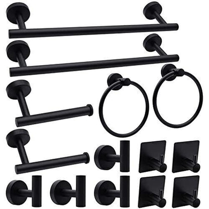 Bathroom Accessory Set, Bathroom Sets Accessories, Matte Black Bathroom