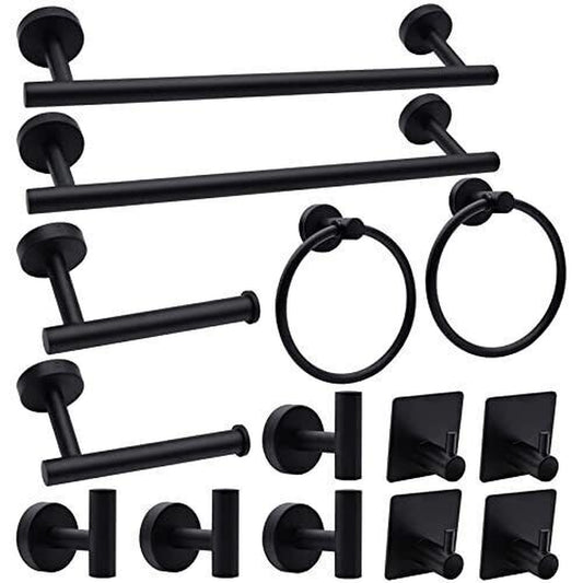 Bathroom Accessory Set, Bathroom Sets Accessories, Matte Black Bathroom