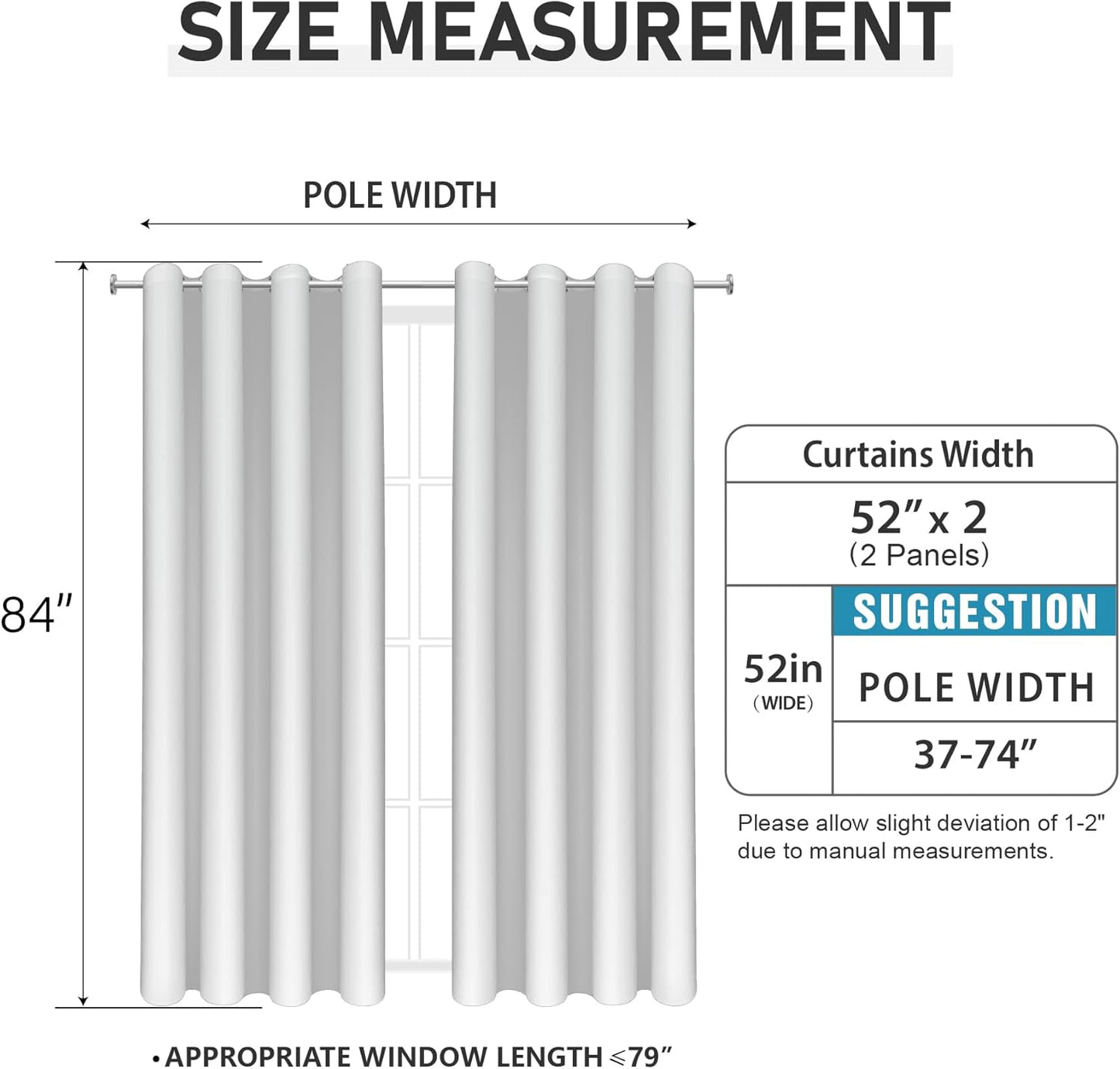 Blackout Curtains 84 Inch Length 2 Panels Set, Grey Curtains for Bedroom, Foil Tree Branches Print Geometric Grommet Top Drapes Energy - Saving Curtain, Light Grey, 52W X 84L