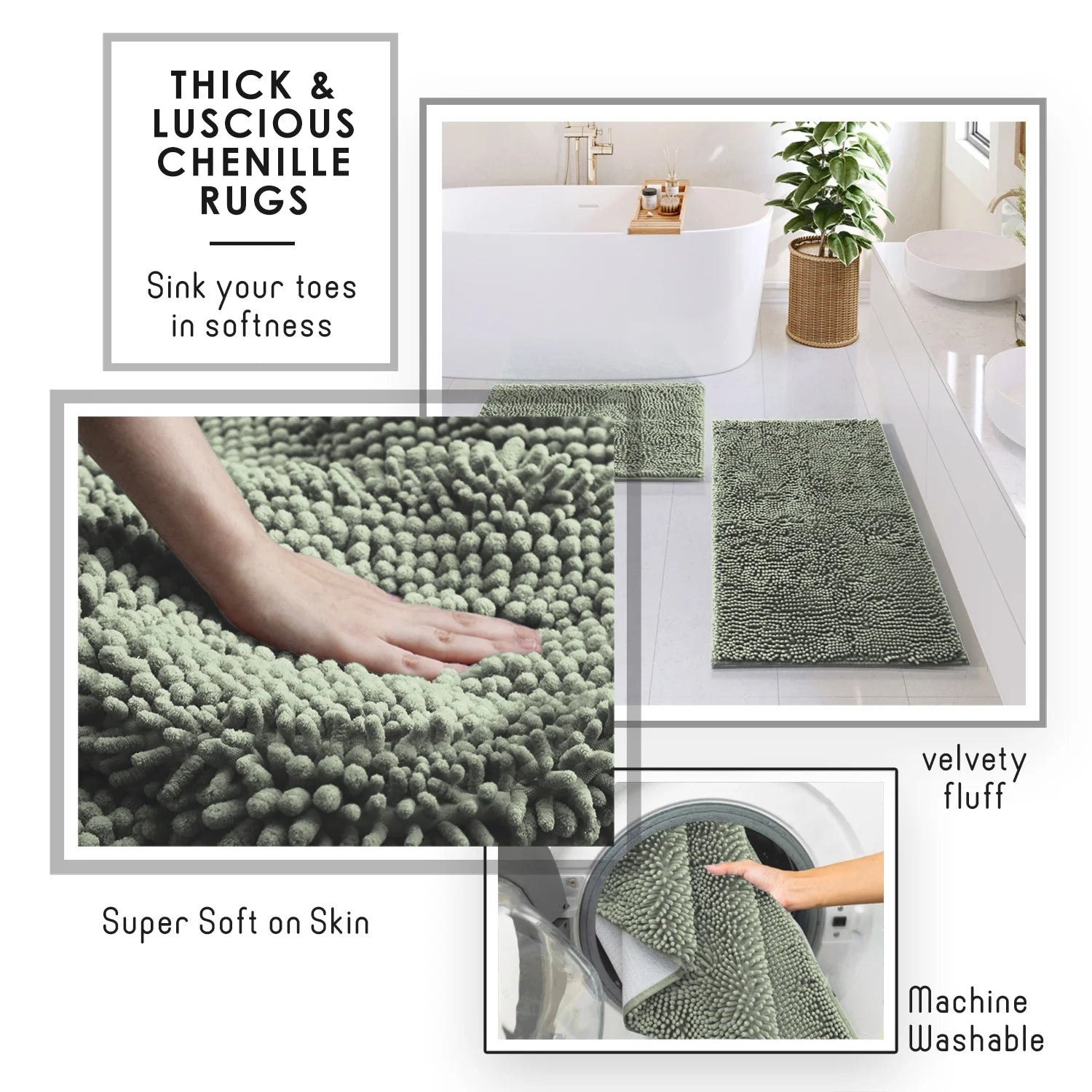 22 Piece Bamboo Bathroom Sets, Sage Green Bathroom Accessories Set for Minimalistic Bathroom Décor