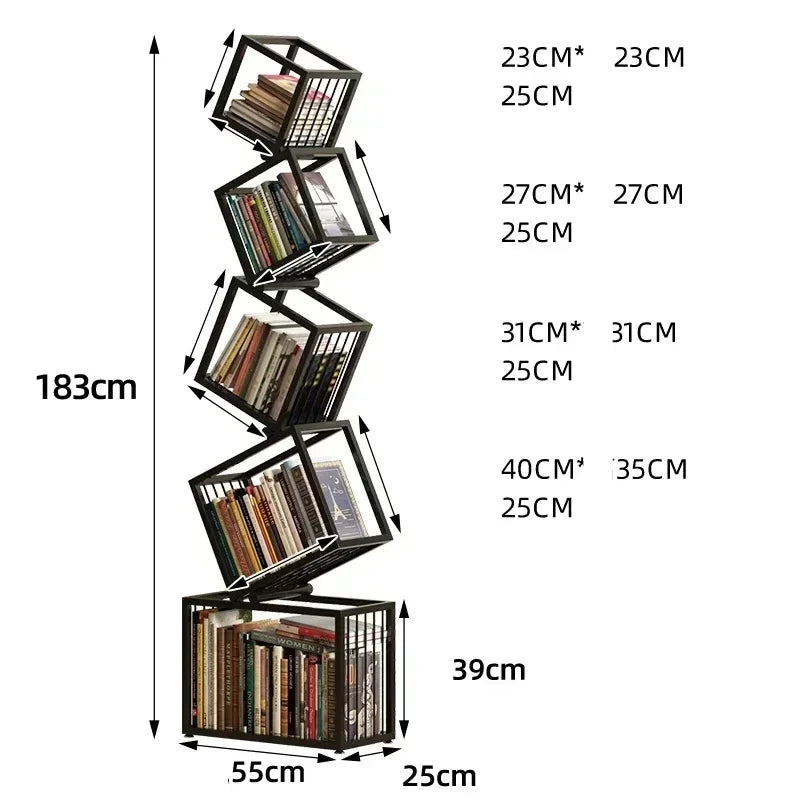 Rotating Bookshelf Storage Book Shelves Magazine Rack Shelf Organizer Aesthetic Children'S Bookcases Estantes Storage Furniture