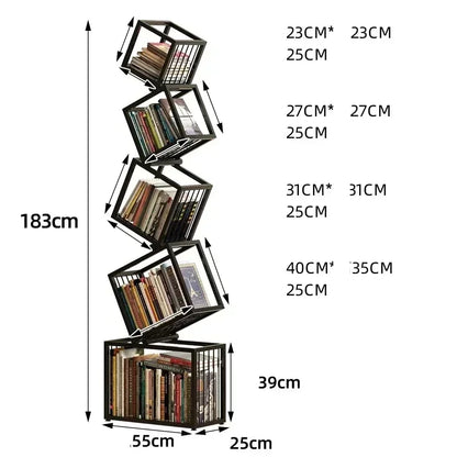 Rotating Bookshelf Storage Book Shelves Magazine Rack Shelf Organizer Aesthetic Children'S Bookcases Estantes Storage Furniture