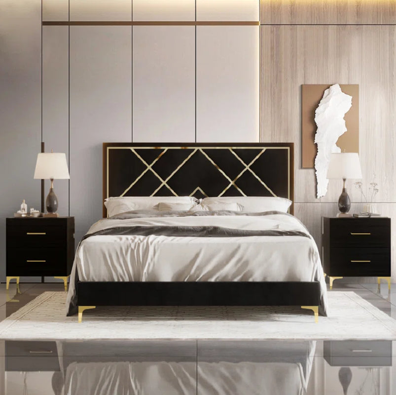 Lausyn Upholstered Standard 3 Piece Bedroom Set