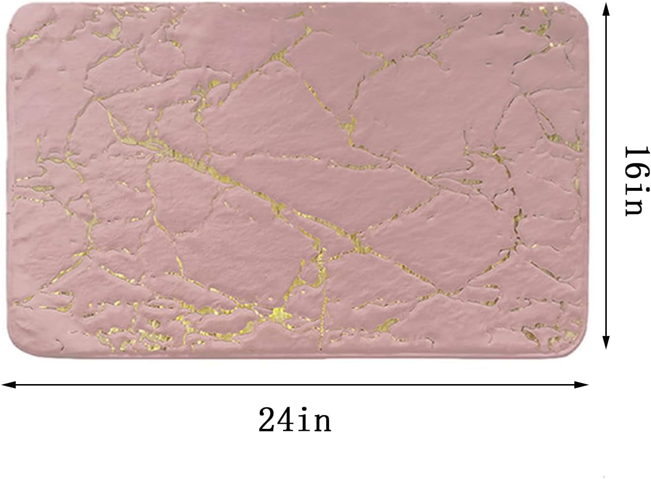 Bathroom Rugs Mat, Bath Rugs Fluffy Soft Non Slip Bath Mat Shower Mats Machine Wash Plush Mats, Bathroom Rug for Bathroom Shower Room (16X24, Pink)