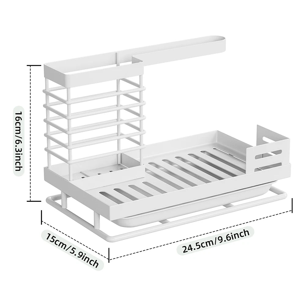 Dish Drying Rack with Drainboard Kitchen Rack Holder Rustproof Kitchen Drain Shelf for Kitchen Counter