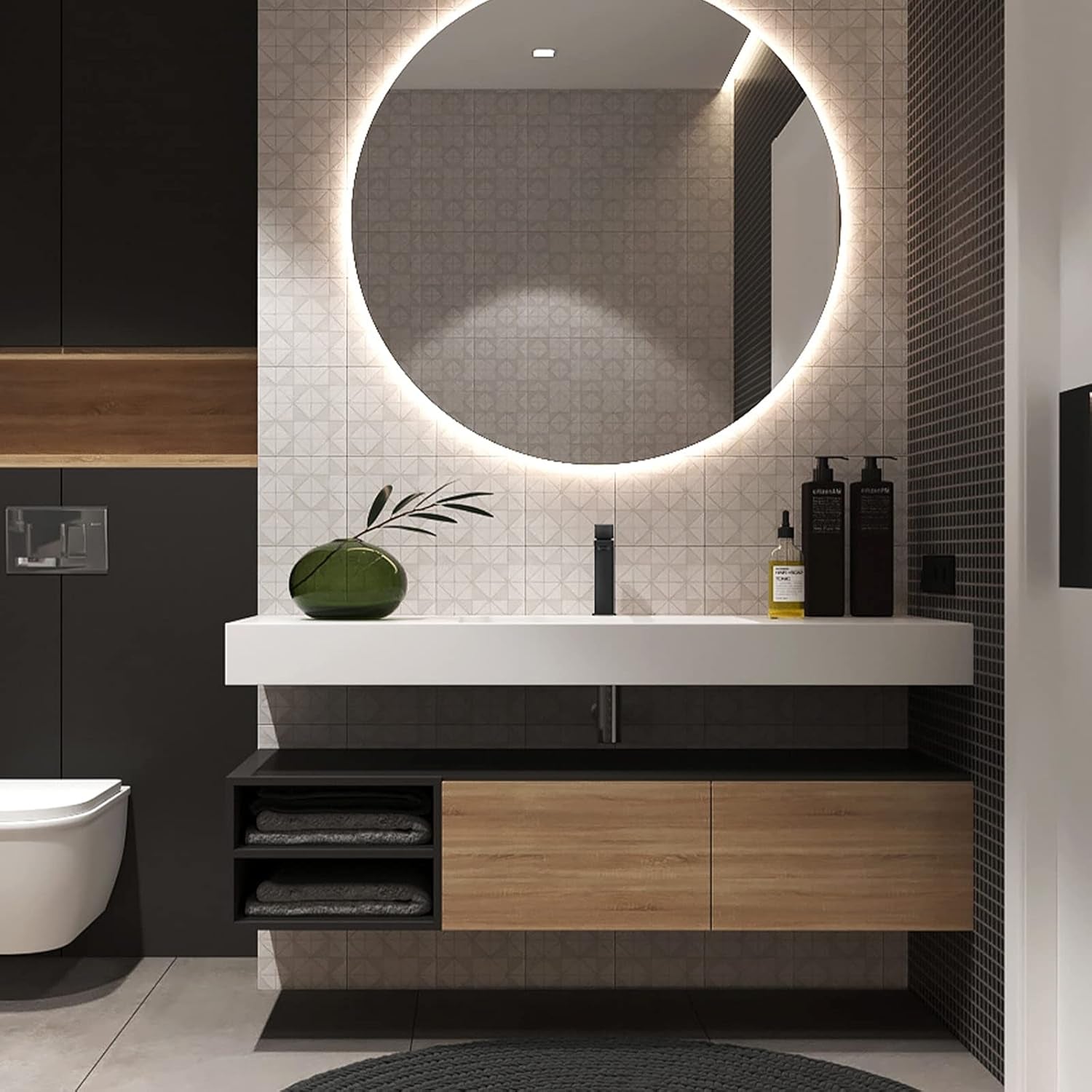 Modern Bathroom Faucet, Matte Black Bathroom Sink Faucet, Single Hole Bathroom Faucet, Single Handle Bathroom Faucet with Pop up Drain