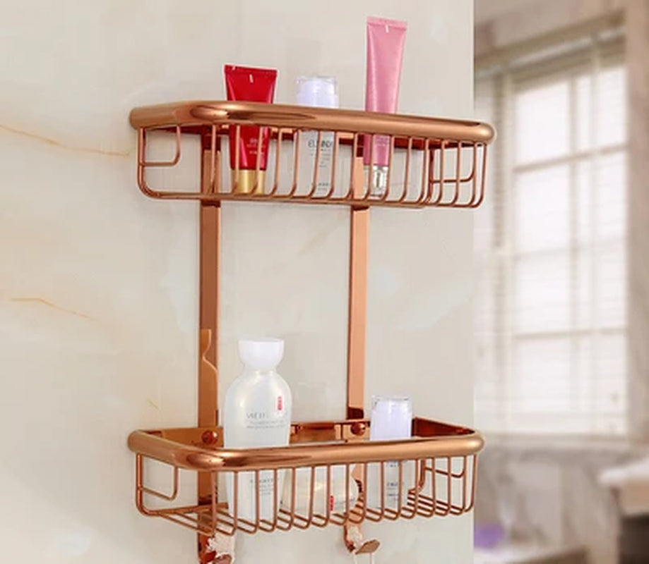 Gold Bathroom Shelf Total Brass Soap Holder 30Cm/45Cm Bathroom Shelves Bathroom Shampoo Holder Basket Bathroom Holder