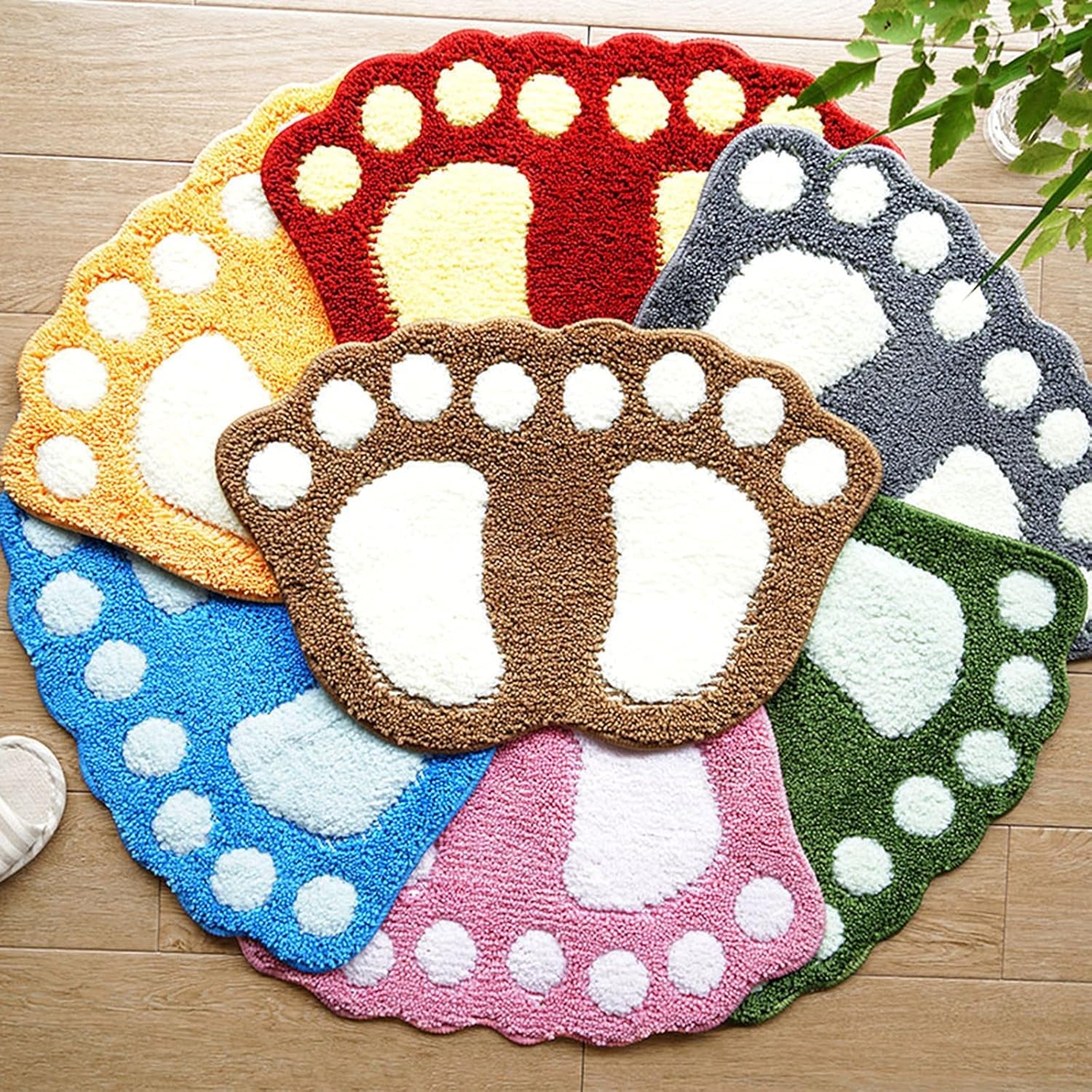 Bathroom Rugs Water Absorbent Non-Slip Mat Used in Bathroom, Shower, Room, Etc.Soft Microfiber Machine Washable Bath Mat (Purple, 23X35'')