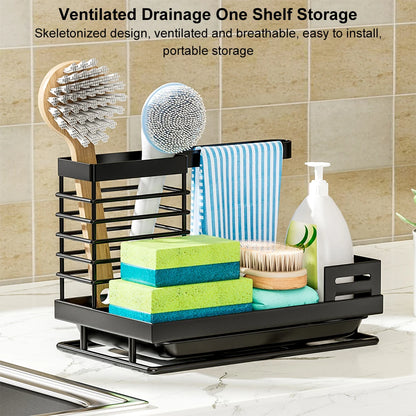Dish Drying Rack with Drainboard Kitchen Rack Holder Rustproof Kitchen Drain Shelf for Kitchen Counter