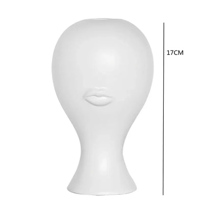 Nordic Art Ceramic Vase Creative Black and White Ceramic Face Vase Decoration Home Decoration Crafts Porcelain Vase Decoration