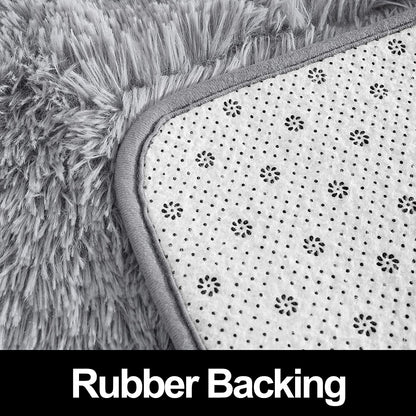 Soft Fluffy Area Rugs for Bedroom Shaggy Living Room Rug Carpets for Bedroom Home Decor,4'X6',Gray