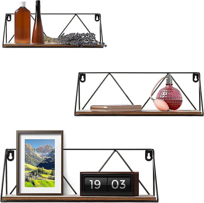 Estantes De Pared Flotantes Juego De 3 Estantes Flotantes De Madera De Rusticas
