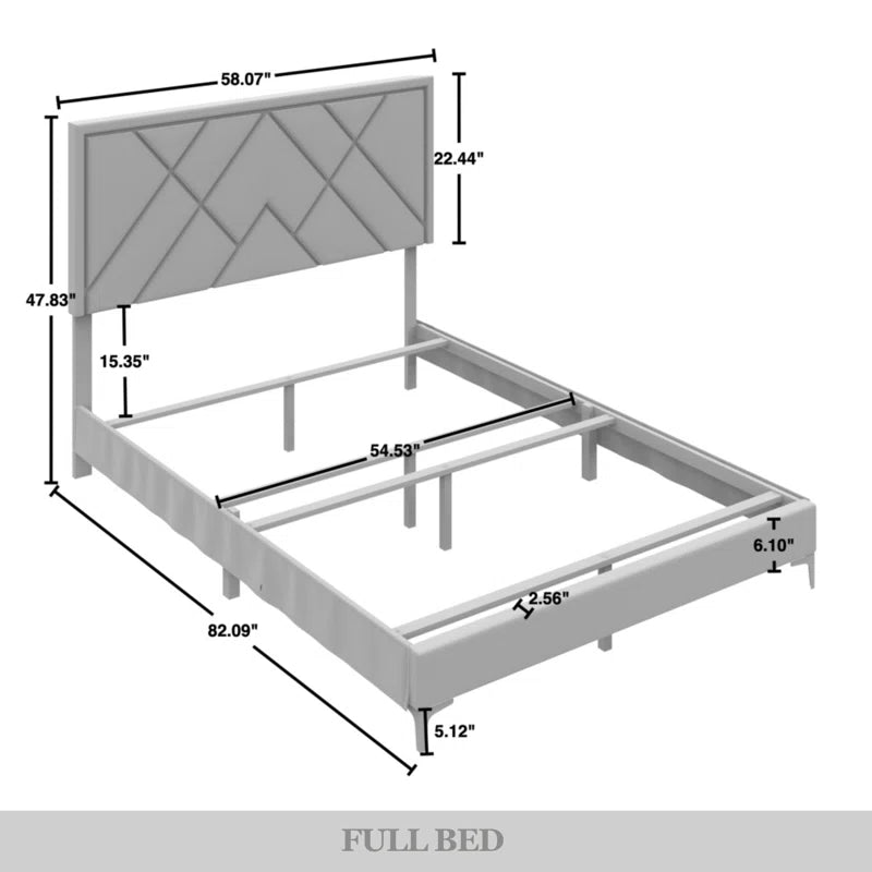 Lausyn Upholstered Standard 3 Piece Bedroom Set